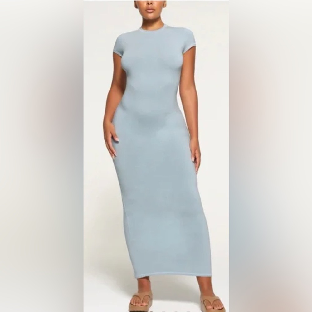 SKIMS New Vintage T-Shirt Maxi Dress Size L in Denim NWT